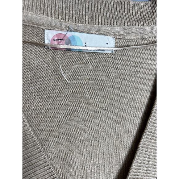 NEW Free People Solar Sweater Set Size Large Tan Sand Dollar Wide Leg Cardigan - Picture 9 of 14